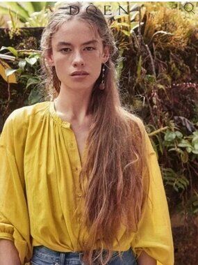 Doen Jane Blouse in Yellow Mustard